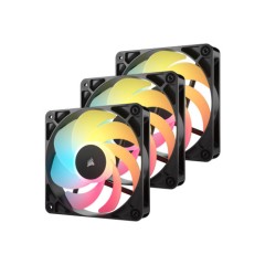 סט מאווררים CORSAIR RS120-R ‏120 מ״מ ARGB PWM רוורס שחור (3 יח׳)