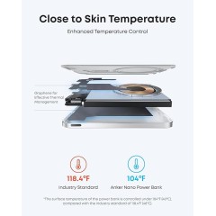 סוללת גיבוי Anker Nano Power Bank 5000mAh (MagGo Slim) — לבן