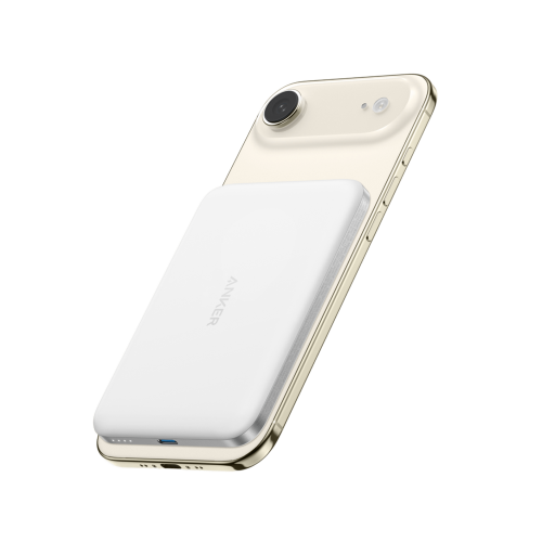 סוללת גיבוי Anker Nano Power Bank 5000mAh (MagGo Slim) — לבן