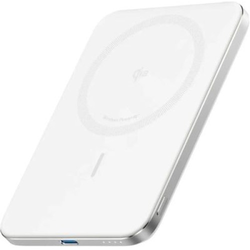 סוללת גיבוי Anker Nano Power Bank 5000mAh (MagGo Slim) — לבן