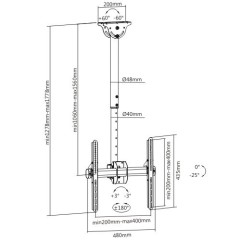 Ceiling TV Mount VM-122