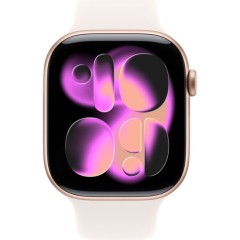 שעון Apple Watch 46mm Series 11 GPS + Cellular בצבע Rose Gold Aluminium עם רצועת Light Blush Sport Band M/L (2025)