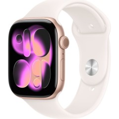 שעון Apple Watch 46mm Series 11 GPS + Cellular בצבע Rose Gold Aluminium עם רצועת Light Blush Sport Band M/L (2025)