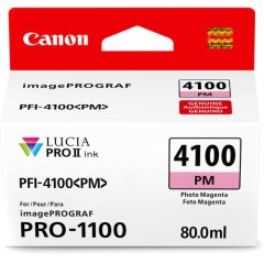 מחסנית דיו מג'נטה פוטו מקורית Canon PFI-4100PM למדפסת Canon imagePROGRAF PRO-1100