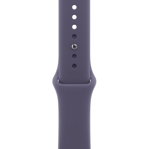 Apple Watch 46mm Series 11 GPS в цвете Silver Aluminium с ремешком Purple Fog Sport Band M/L (2025)