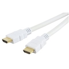 HDMI 2.0 Gold-Plated White Cable, 7.5 Meters in Length.