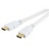 HDMI 2.0 Cable, White and Gold, 2 Meters in Length.