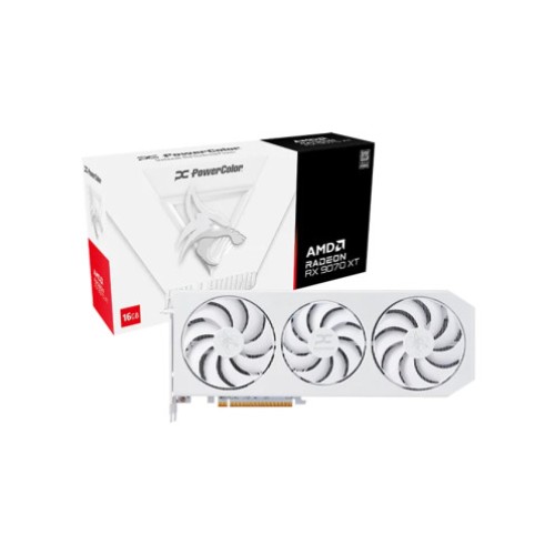 Видеокарта כרטיס מסך POWERCOLOR HELLHOUND SPECTRAL WHITE RX 9070 XT 16 ГБ GDDR6