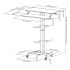 Height-adjustable side table with dual platforms — Black