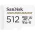 כרטיס זיכרון SanDisk High Endurance Micro SDXC בנפח 512GB