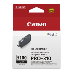 מחסנית דיו שחור מט מקורית Canon PFI-5100MBK למדפסת Canon imagePROGRAF PRO-310