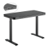 Single-motor height-adjustable desk with drawer and wireless charger — Black