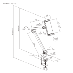 Universal Clamp Mount for Phone and Tablet