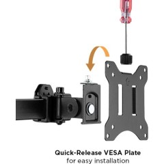 Dual Monitor Desk Mount for 17″–32″ Displays