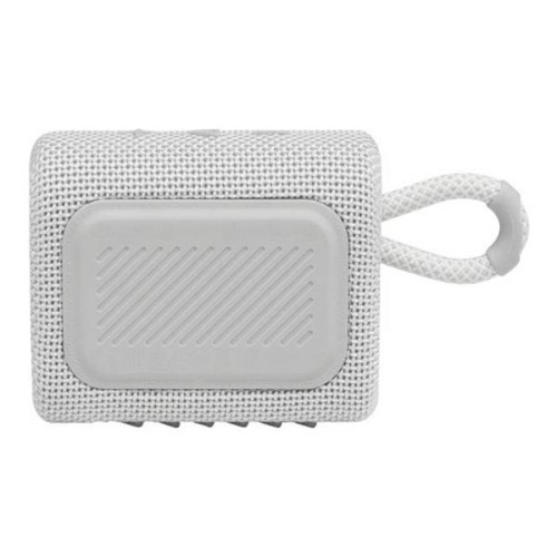 Portable speaker JBL Go 3 Bluetooth in white.