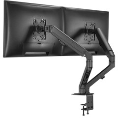 זרוע שולחנית כפולה ל-2 מסכים בגודל 17″–27″