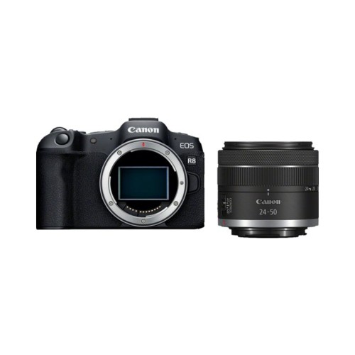 Беззеркальная цифровая камера Canon EOS R8 + объектив RF 24-50mm F4.5-6.3 IS STM — черный