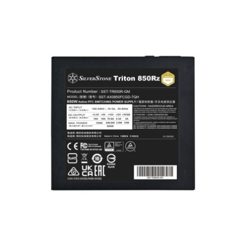 Power Supply SILVERSTONE Triton 850RZ 850W 80+ Gold ATX 3.1