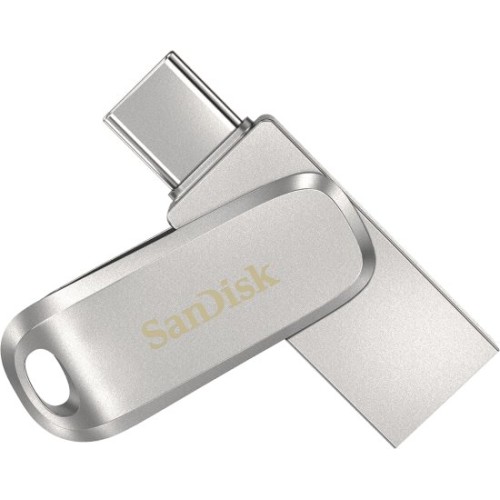 SanDisk Ultra Dual Drive Luxe USB 3.1 Type-C זיכרון נייד בנפח 128GB צבע כסוף