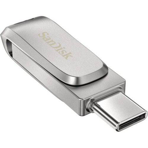 SanDisk Ultra Dual Drive Luxe USB 3.1 Type-C זיכרון נייד בנפח 128GB צבע כסוף