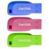 SanDisk Cruzer Blade Pack of 3 32GB Portable Memory — Blue/Pink/Green