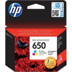 Original HP 650 Tri-Color Ink Cartridge for HP DeskJet Ink Advantage Printers