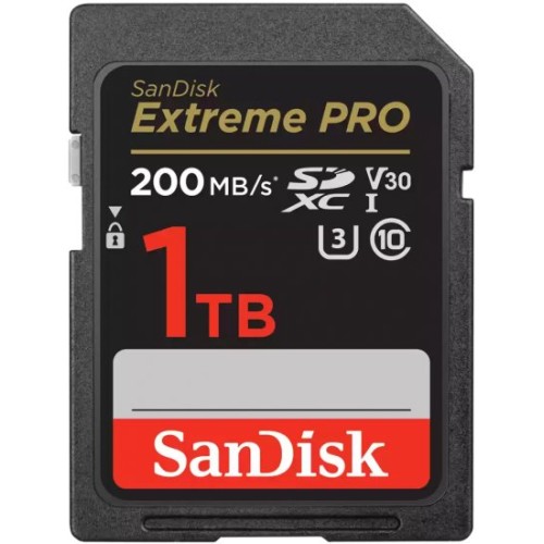 כרטיס זיכרון SanDisk Extreme PRO SDXC UHS-I U3 V30 בנפח 1TB