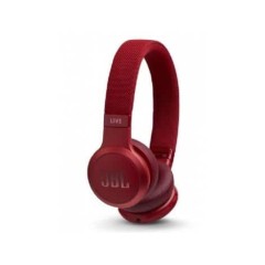 Headphones JBL Live 400BT in red color.