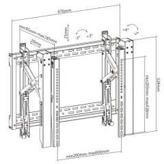 מתקן תליה לטלוויזיה 70 אינץ Video Wall VM-101