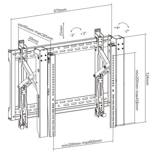 TV Wall Mount for 75-inch TVs Video Wall VM-101