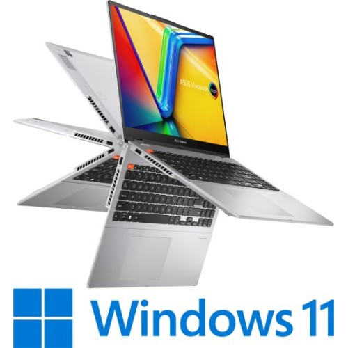 מחשב נייד אסוס Asus Asus Vivobook S 16 Flip 16" i5-13500H 8GB 512GB — כסוף Cool Silver (Win 11 Home) עם מסך מגע