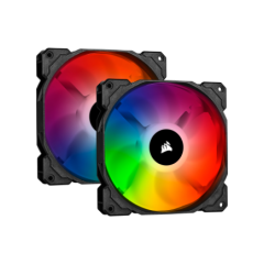 סט מאווררים CORSAIR iCUE SP140 RGB PRO PERFORMANCE ‏140 מ״מ (2 יח׳) עם Lighting Node Core