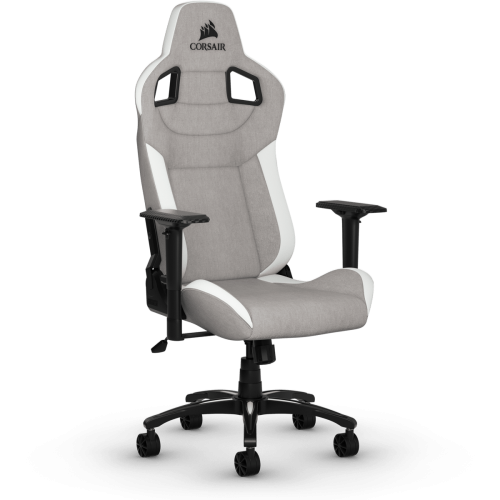 Gaming Chair Gray-White Fabric CORSAIR T3 RUSH