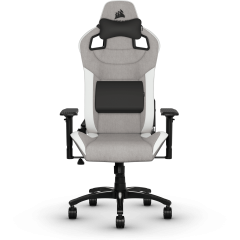 Gaming Chair Gray-White Fabric CORSAIR T3 RUSH