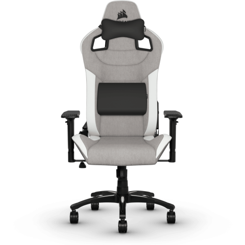 Gaming Chair Gray-White Fabric CORSAIR T3 RUSH