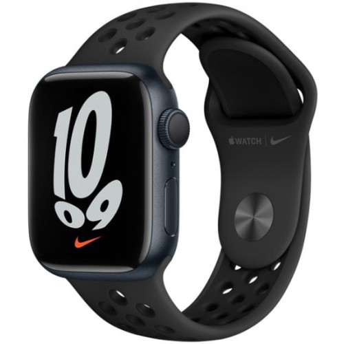 Apple Watch 7 MKN43HB/A в цвете миднайт, 41 мм Nike