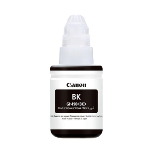Оригинальный флакон чёрных чернил Canon GI-490BK для принтеров Canon PIXMA MegaTank