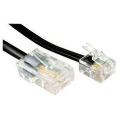 Network Cable for Telephone RJ11 - RJ45, Black, 2 Meters in Length