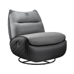 כורסת גיימינג ריקליינר COUGAR Overlord Neo Trimotion עם הדום רגליים מוארך והטיה עד 160° – אפור