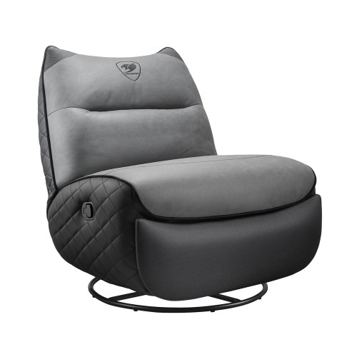 כורסת גיימינג ריקליינר COUGAR Overlord Neo Trimotion עם הדום רגליים מוארך והטיה עד 160° – אפור
