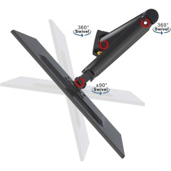 זרוע למסך מחשב פנאומטית 27 אינץ NB F-80