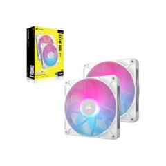 Стартовый комплект вентиляторов CORSAIR iCUE LINK RX140 RGB 140 мм PWM белый (2 шт.)