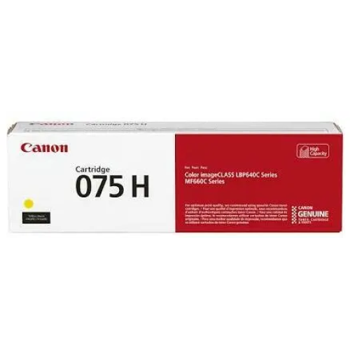 Оригинальный жёлтый тонер Canon 075H Yellow повышенной ёмкости для принтеров Canon i-SENSYS
