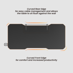 שולחן מחשב גיימינג עם הגבהת מסך מתכווננת — שחור