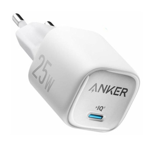 Compact Anker USB-C 25W Wall Charger — White