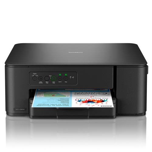 Компактный беспроводной многофункциональный струйный принтер Brother DCP-J1260W 3-в-1 с поддержкой Brother Mobile Connect — черный