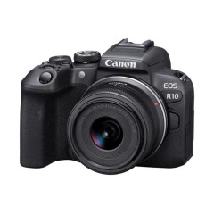 מצלמה דיגיטלית ללא מראה Canon EOS R10 + עדשת RF-S 18-45mm F4.5-6.3 IS STM — שחור