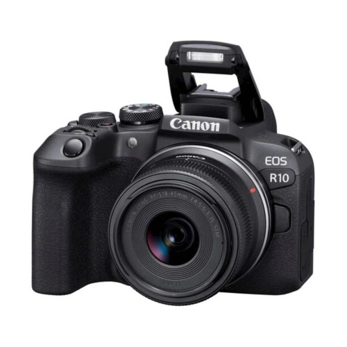 מצלמה דיגיטלית ללא מראה Canon EOS R10 + עדשת RF-S 18-45mm F4.5-6.3 IS STM — שחור