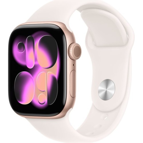 Apple Watch 42mm Series 11 GPS + Cellular в цвете Rose Gold Aluminium с ремешком Light Blush Sport Band M/L (2025)