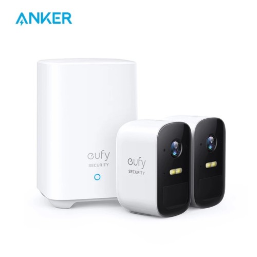 Комплект беспроводной камеры видеонаблюдения Anker Eufy eufyCam 2C Pro 2K с домашним концентратором HomeBase — белый